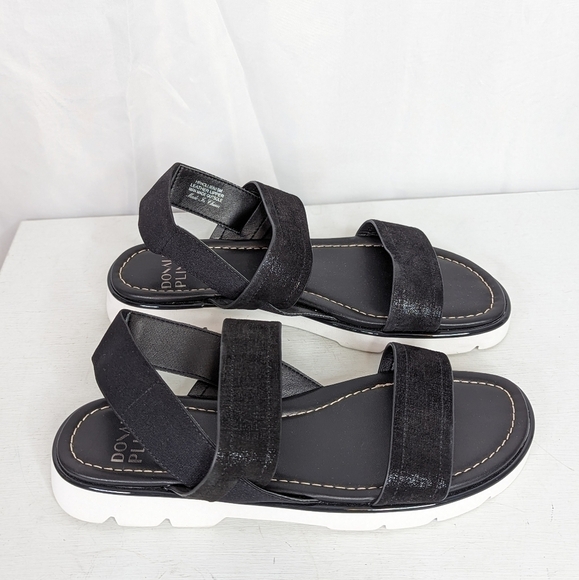 Donald J. Pliner Hollie Leather Metallic Elastic Strap Sandals - Picture 3 of 7